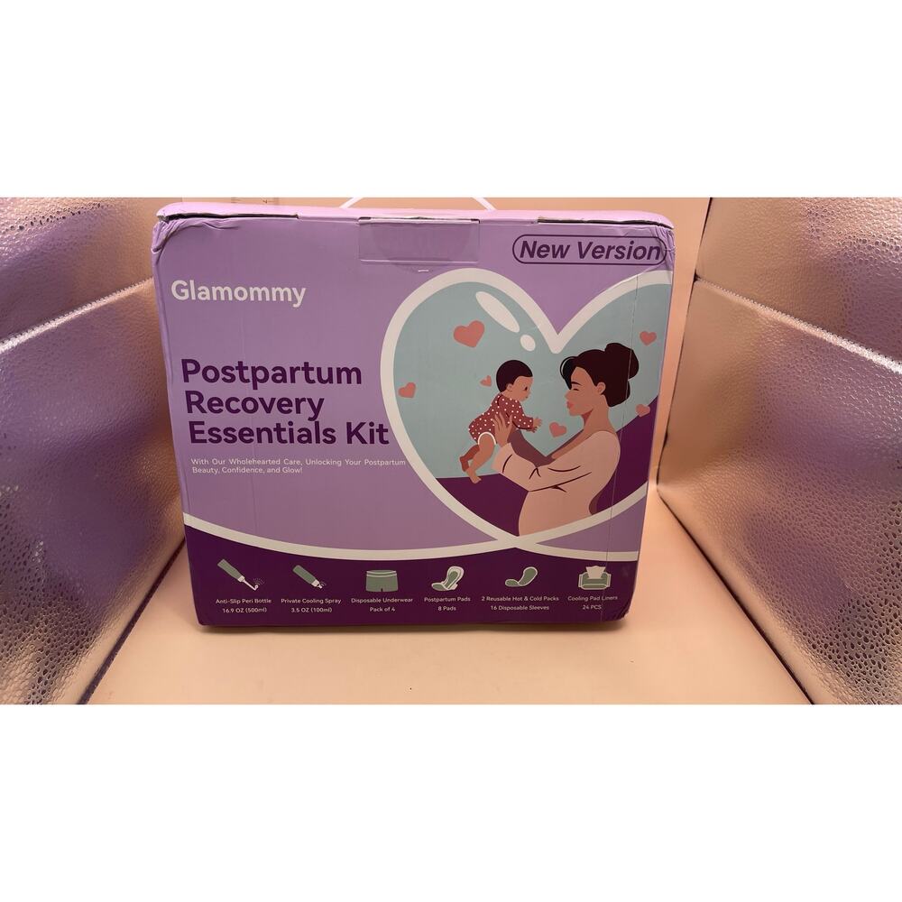 Glamommy Postpartum Recovery Kit Peri Bottle Pads Cooling Care New